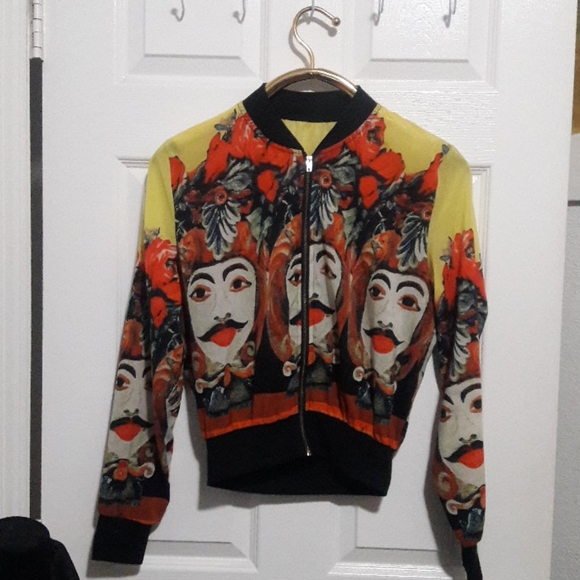 Colorful Art Faces Jacket - Picture 6 of 8